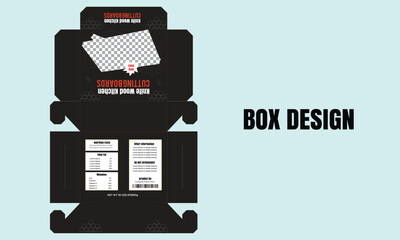 Product box design. Print ready vector template design