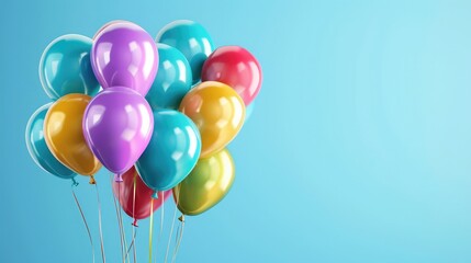 bright bunch of Colorful balloons. Background