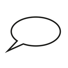 Illustration depicting a black icon of human thoughts (like in comics) on a white background