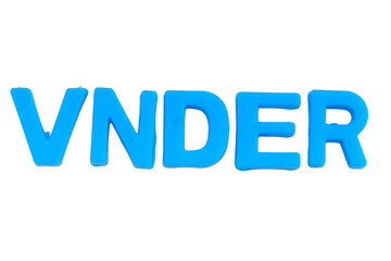 Blue Letters VNDER isolate no white background.png