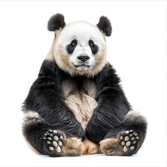 Obraz premium a photo of Panda, isolated on white background.