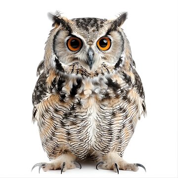 recommend clip art: a photo of Owl, isolated on white background.