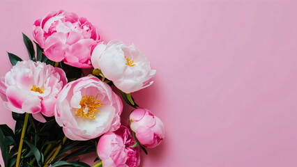 some peonies with light pink background naturally.