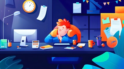 Financial Officer analyzing financial data and preparing financial reports