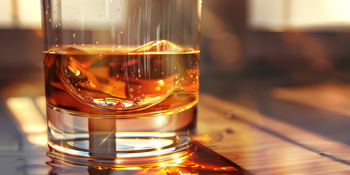 A Mesmerizing Glimpse of an Amber Liquid, Both Alluring and Perilous