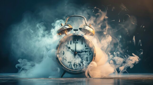 the alarm clock was emitting smoke and was broken. understanding the true value of time.