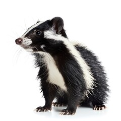 Photo of Skunk, Isolate on white background