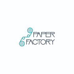 
illustration depicting sheets of paper as a symbol or logo. Paper factory