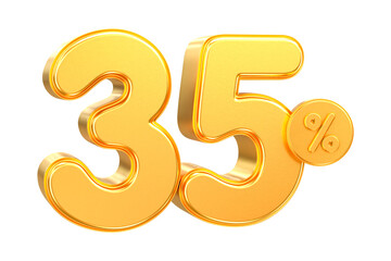 3d sales discount Number 35 percentage price tag for discount sale promotion concept by 3d render