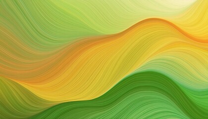 colorful horizontal banner modern soft curvy waves background design with yellow green dark green and tan color