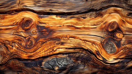 the texture of a heterogeneous wood with yellow and brown shades in close-up.