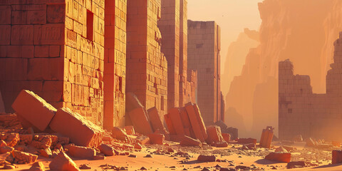 The Forgotten Wonders: A display of ancient artifacts and relics from an advanced civilization