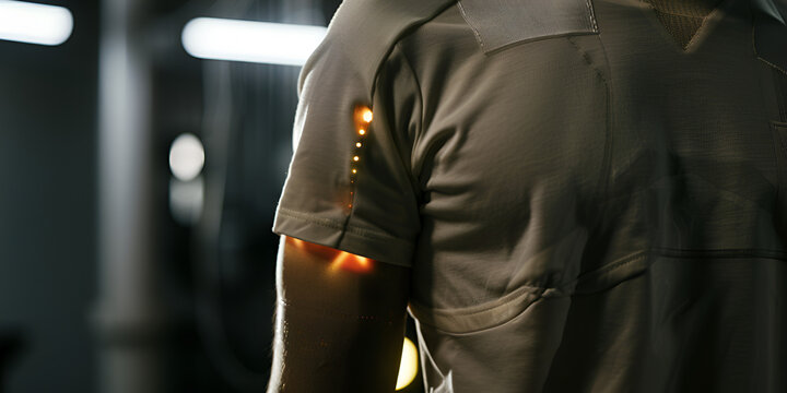 Futuristic Wearable Technology with Embedded Lights and Sensors for Advanced Smart Clothing