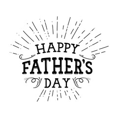Decorative Fathers Day print with hand drawn retro typography
