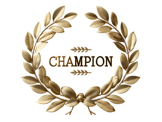 Obraz premium Winner word in golden wreath and 