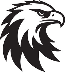 Eagle head silhouette vector icon illustration.