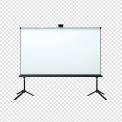 Modern Coaching Whiteboard stand Isolated on Transparent Background