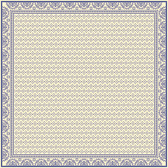 Hijab scarf flower abstract pattern.Ethnic geometric ornament with frame motif border hijab pattern.Design for fabric,print,scarves,shawl,kerchief,bandana,clothing,pareo,pillows,tablecloth,decoration.