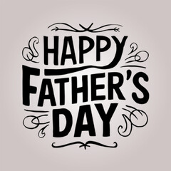 Free Vector Happy Father's Day Text Design illustration generative Ai