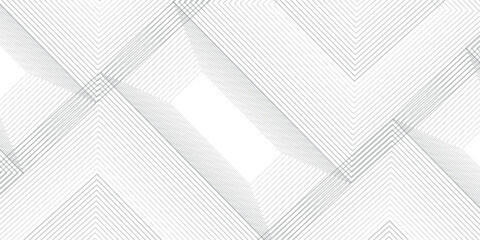 White geometric abstract transparent background layers overlapping on light space with line effect decoration