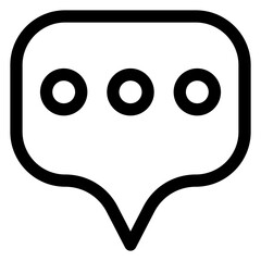 chat line icon isolated on white background