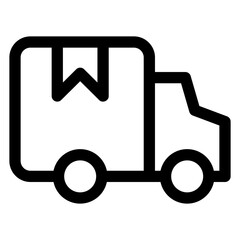 delivery line icon isolated on white background