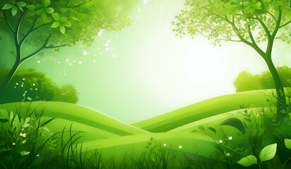 Obraz premium Fresh green eco background illustration