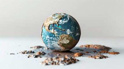 Pictures of a world falling apart due to global warming