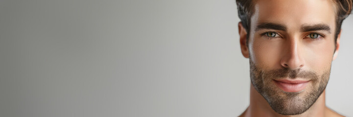 Obraz premium Handsome man portrait with striking eyes