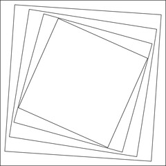 Fototapeta premium Square swirl icon. Geometric element