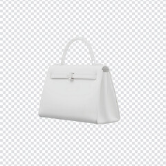 white leather female's fashion handbag