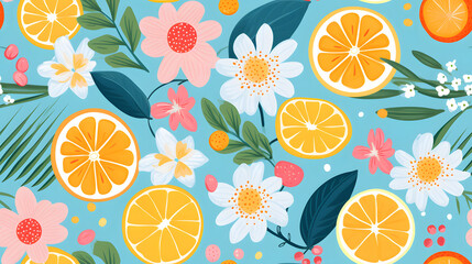 summer pattern happy colors design geometric shapes poster background