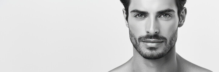 Obraz premium Monochrome portrait of a model with intense eyes