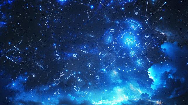 starry night sky zodiac astronomy astrology tarot psychic background