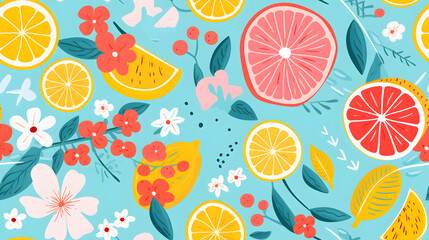summer pattern happy colors design geometric shapes poster background
