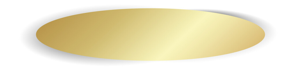 Gold paper round and shadow