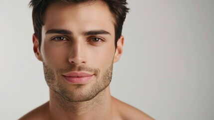 Fototapeta premium Well-groomed man with a neutral background