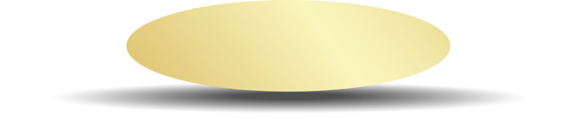 Gold paper round and shadow