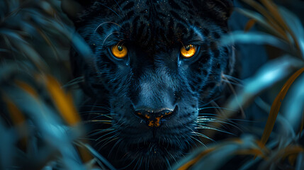 Black panther in the rainforest, 4k wallpaper - beautiful panther hd, angry