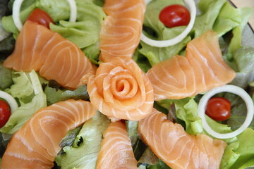 smoked salmon and asparagus Salmon steak: smoked salmon: salmon sushi