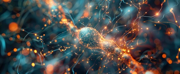 Technology Abstract, Digital Neural Circuits, Technology Abstract Background