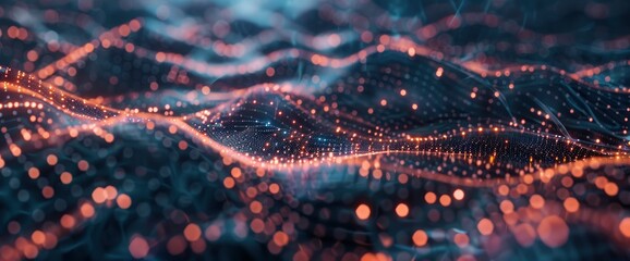 Technology Abstract, Digital Neural Grids, Technology Abstract Background