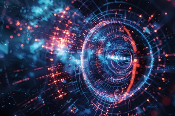 Fototapeta premium AI concept graphic, illustrating the impact of artificial intelligence in modern technology