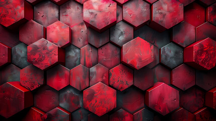 red hexagonal background wallpaper