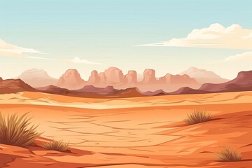 Fototapeta premium background desert flat design side view arid theme animation Splitcomplementary color scheme