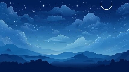 Obraz premium background night sky flat design top view celestial theme animation Complementary Color Scheme