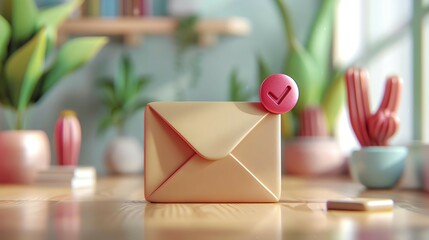 envelope with a newsletter icon, representing a subscription service that keeps community members informed about business trends