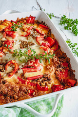 paprikaauflauf paprika hackfleisch auflauf 