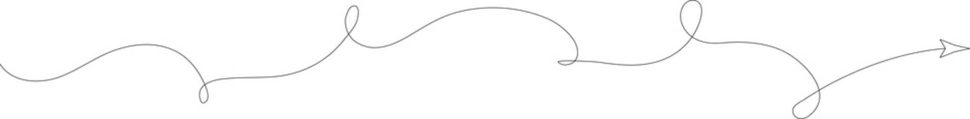 Thin line arrows icon set. Elements for design