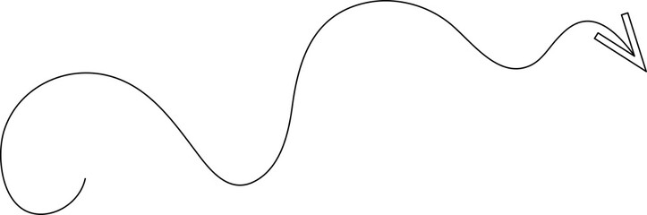 Thin line arrows icon set. Elements for design